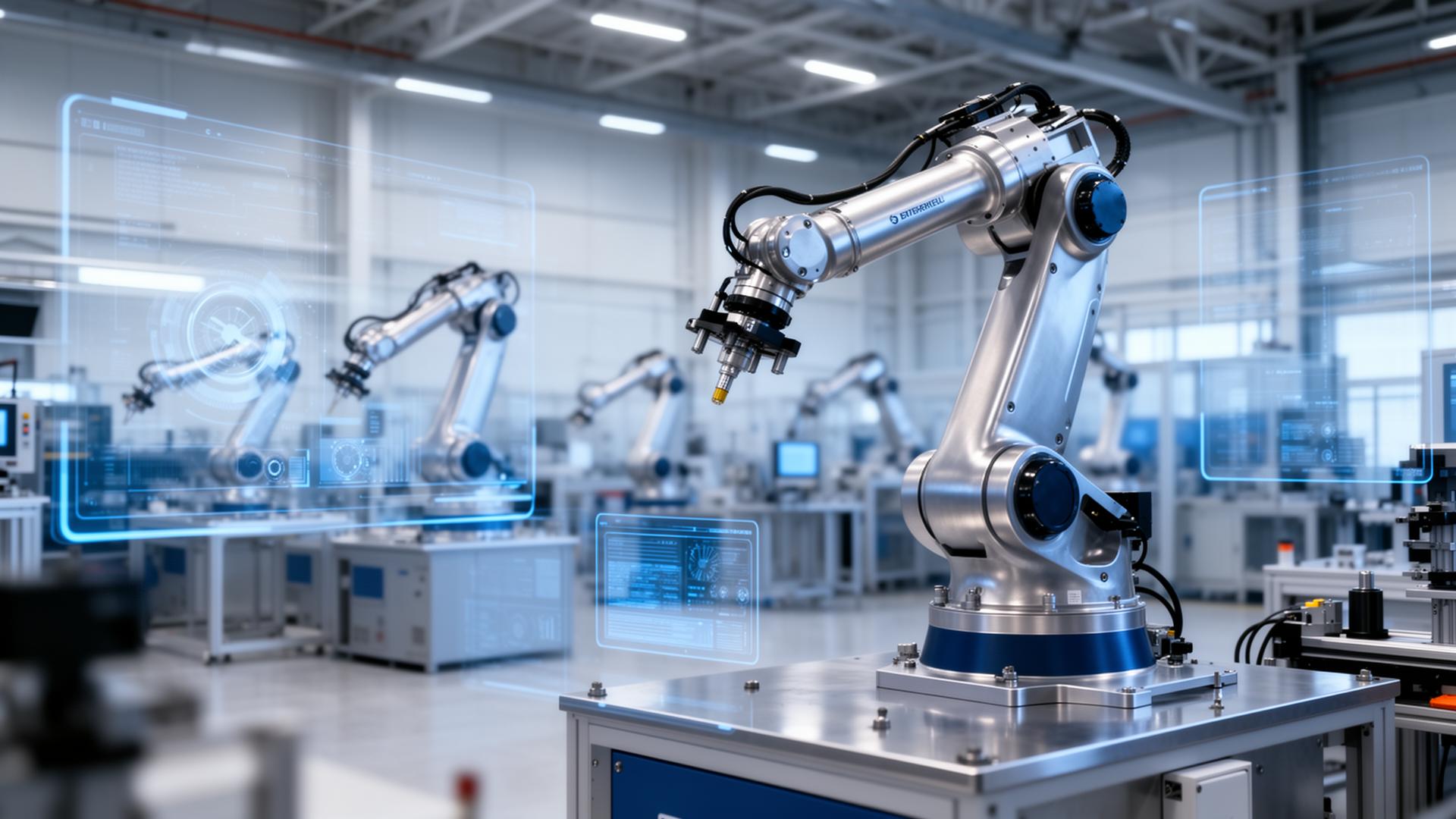 Sistema robótico industrial con HMI y SCADA